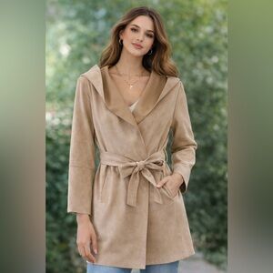 Stylish Tan Belted Coat